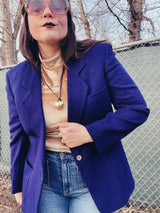 purple wool blazer