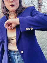 purple wool blazer