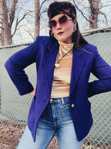 purple wool blazer