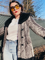 Faux Fur Pea Coat