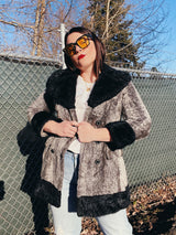 Faux Fur Pea Coat