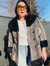 Faux Fur Pea Coat