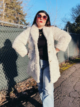 White Faux Fur Coat