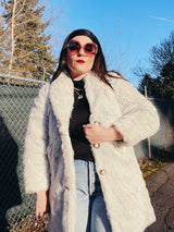 White Faux Fur Coat