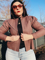 cropped swing jacket