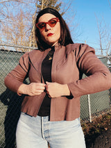 cropped swing jacket