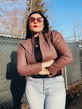 cropped swing jacket