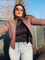 cropped swing jacket