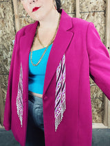 1990's pink beaded bob mackie blazer