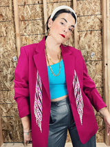 1990's pink beaded bob mackie blazer