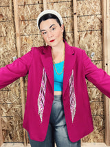 1990's pink beaded bob mackie blazer