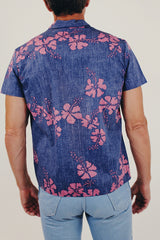 Vintage Men's Hawaiian Print Button Up back