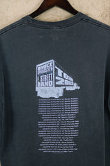 Men's or women's vintage 2003 Tennessee River, Made in USA label short sleeve black Bruce Sringsteen and the E-Street Band tour t-shirt with colored graphic and text on front and back.