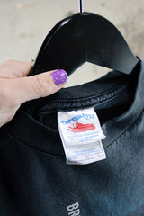 Men's or women's vintage 2003 Tennessee River, Made in USA label short sleeve black Bruce Sringsteen and the E-Street Band tour t-shirt with colored graphic and text on front and back.