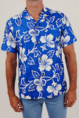 Vintage Men's Hawaiian Print Button Up