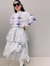 Printed Turtleneck Sweater