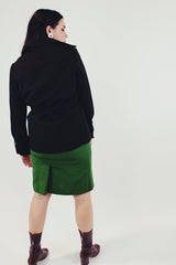 Women's Vintage Brown Tie Waist Jacket back