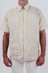 Short Sleeve Shirt with Zipper