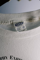 Women's or men's vintage 1980's Ched by Anvil, Made in USA label short sleeve white graphic t-shirt with large graphic on the front in a cotton and polyester material.