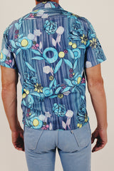 Vintage men's printed button up back