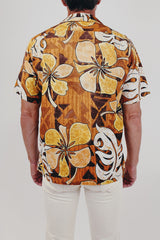 Vintage Men's Hawaiian print button up back