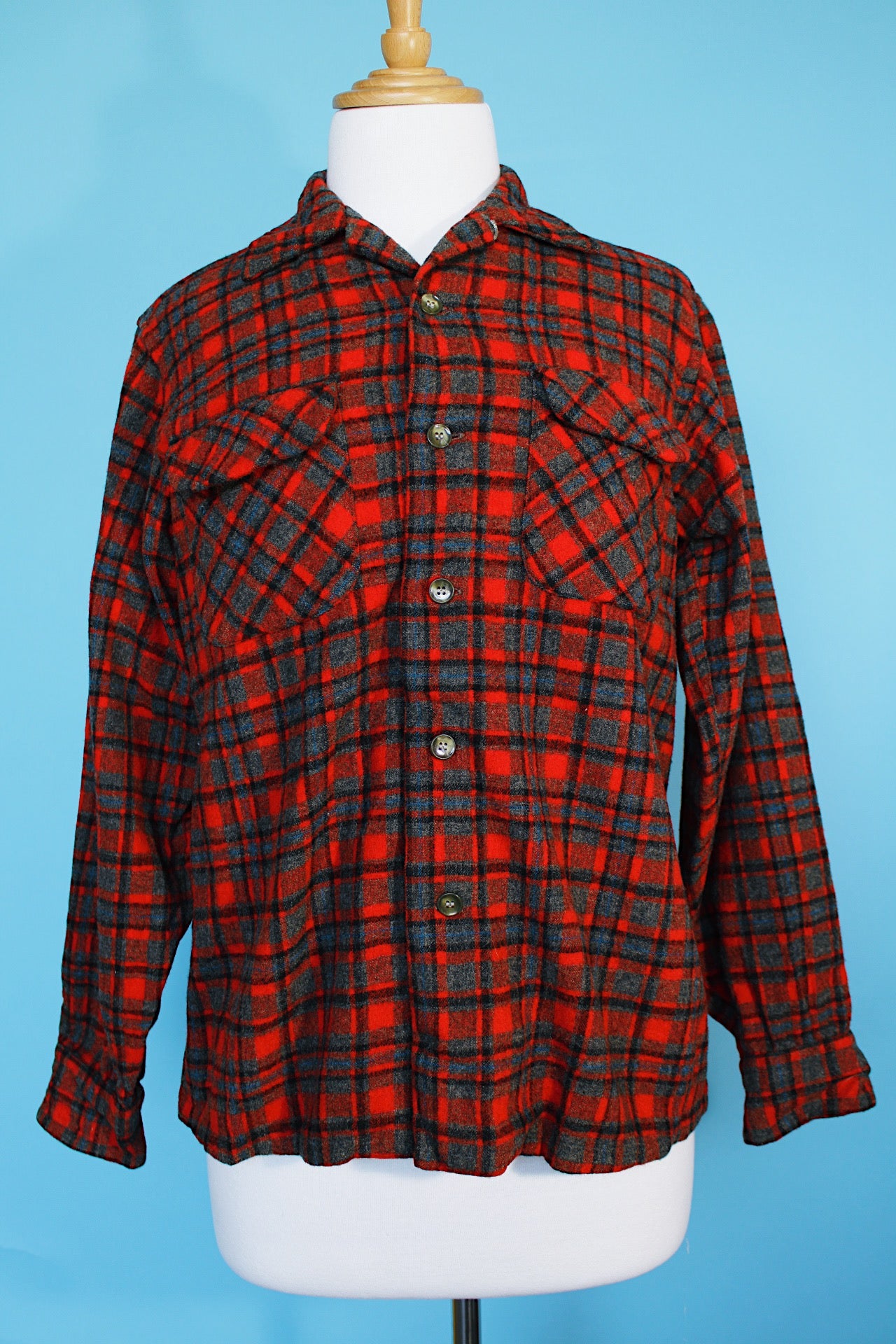 1960's Plaid Wool Pendleton Shirt | Live Forever Vintage