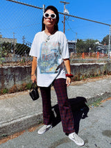 navy red and green tartan plaid print Lee pants vintage 1970's