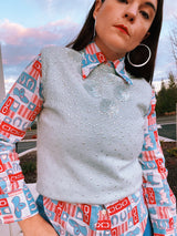 Long Sleeve Western Printed Blouse