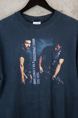 Men's or women's vintage 2003 Tennessee River, Made in USA label short sleeve black Bruce Sringsteen and the E-Street Band tour t-shirt with colored graphic and text on front and back.