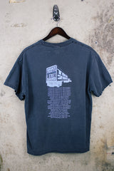 Men's or women's vintage 2003 Tennessee River, Made in USA label short sleeve black Bruce Sringsteen and the E-Street Band tour t-shirt with colored graphic and text on front and back.