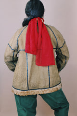 Suede Jacket with Fur Liner