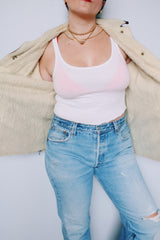 Women's vintage 1970's Minnesota Woolen, Fashion Wagon label size medium red and black buffalo plaid print shacket with bronze twist buttons and cream shearling liner.