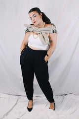 Women's or men's vintage 1990's Lobo by Pendleton label long sleeve pullover wool sweater in dark and light grey colors with navy and yellow print pattern across chest.