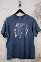 Men's or women's vintage 2003 Tennessee River, Made in USA label short sleeve black Bruce Sringsteen and the E-Street Band tour t-shirt with colored graphic and text on front and back.