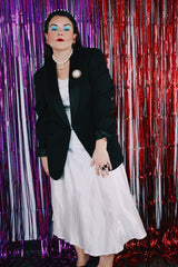 Women's or men's vintage 1960's O.K. Best Tailor label long sleeve black tuxedo blazer.