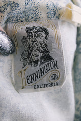 Men's or women's vintage 1970's Kennington California label long sleeve button up shirt in white with all over Disney print featuring Minnie and Mickey Mouse.