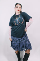 Men's or women's vintage 2003 Tennessee River, Made in USA label short sleeve black Bruce Sringsteen and the E-Street Band tour t-shirt with colored graphic and text on front and back.