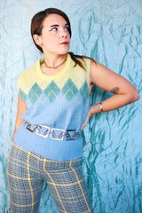 Argyle Printed Sweater Vest