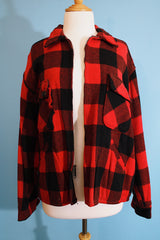 Buffalo Plaid Zip Up Shacket