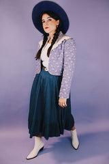 Floral Printed Cropped Prairie Jacket