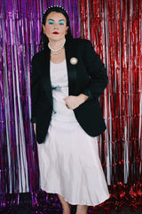 Women's or men's vintage 1960's O.K. Best Tailor label long sleeve black tuxedo blazer.