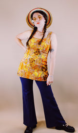 Paisley Printed Vintage Swimsuit Top