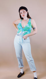 Tropical Printed Vintage Swimsuit