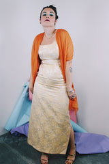 Strapless Gold Metallic Dress