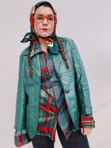 Green Leather Blazer