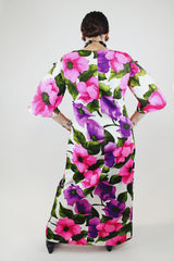 Cut Out Sleeve Floral Print Dress