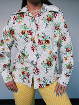 Long Sleeve Floral Button Up Blouse