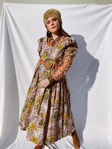 long sleeve sheer button up blouse in leopard print with collar vintage