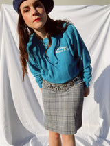 long sleeve blue pullover sweatshirt vintage 1970's