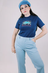 short sleeve navy blue graphic tee grateful dead 1985 year of the ox